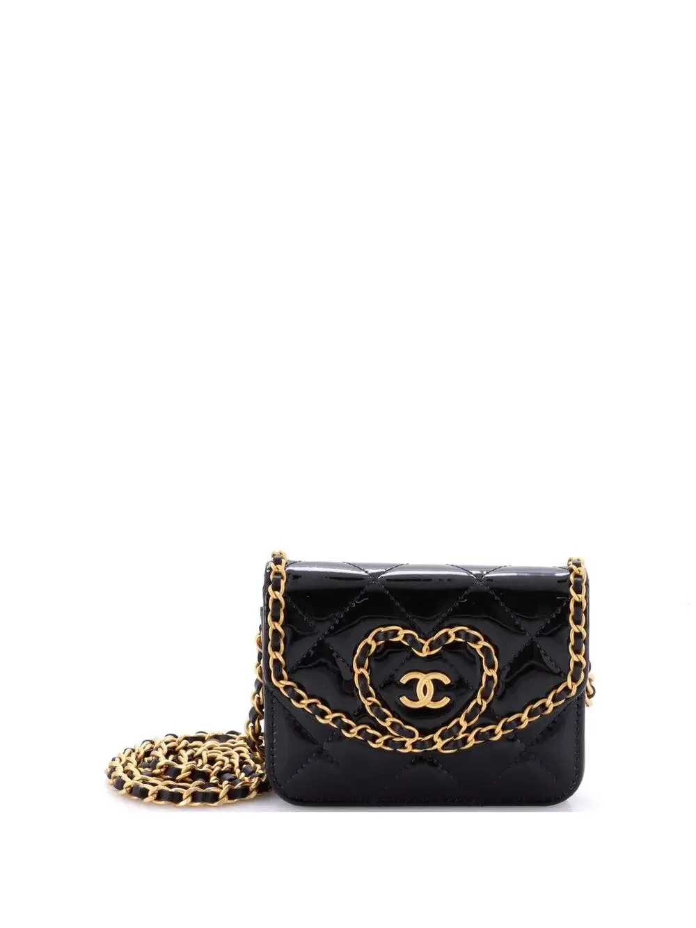 Chanel Heart Chain Flap Bag Quilted #206016C49B